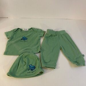Life‎ is Good baby set green frogs 0/3m